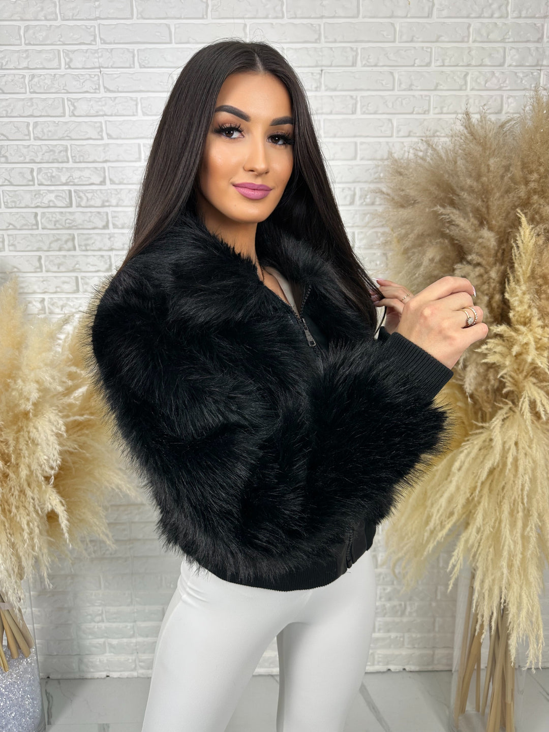 Kurtka NORDELLA - jesienne futerko ekologiczne ze ściągazami