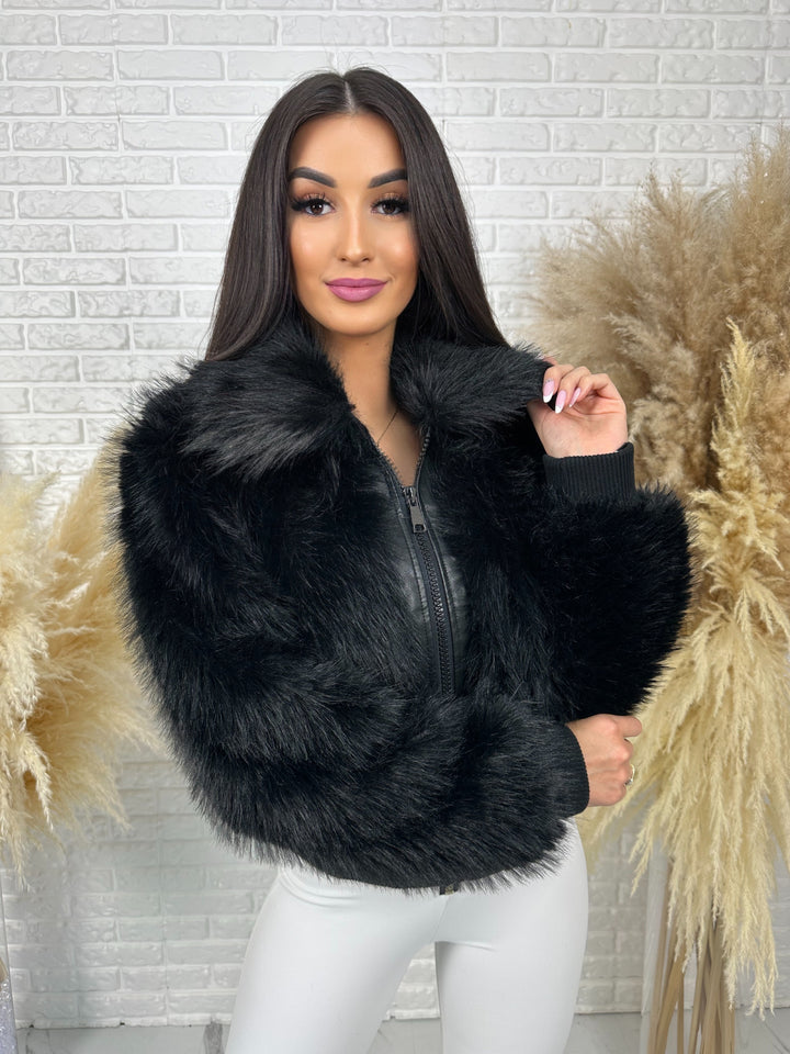 Kurtka NORDELLA - jesienne futerko ekologiczne ze ściągazami