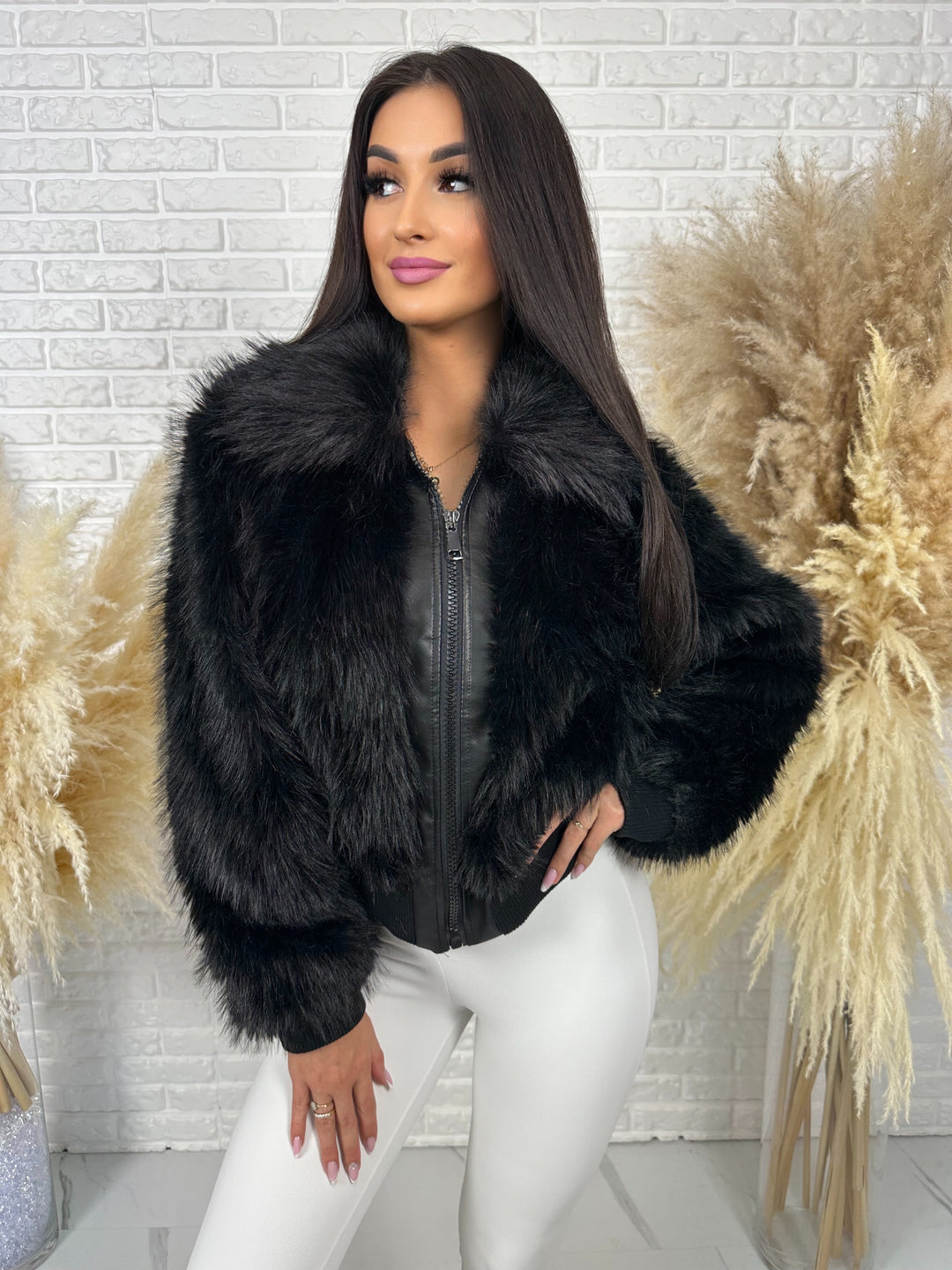 Kurtka NORDELLA - jesienne futerko ekologiczne ze ściągazami