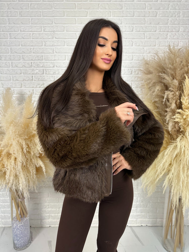 Kurtka MILLA - jesienno-zimowe futerko ekologiczne