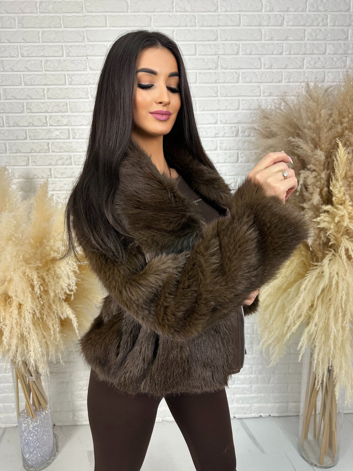 Kurtka MILLA - jesienno-zimowe futerko ekologiczne