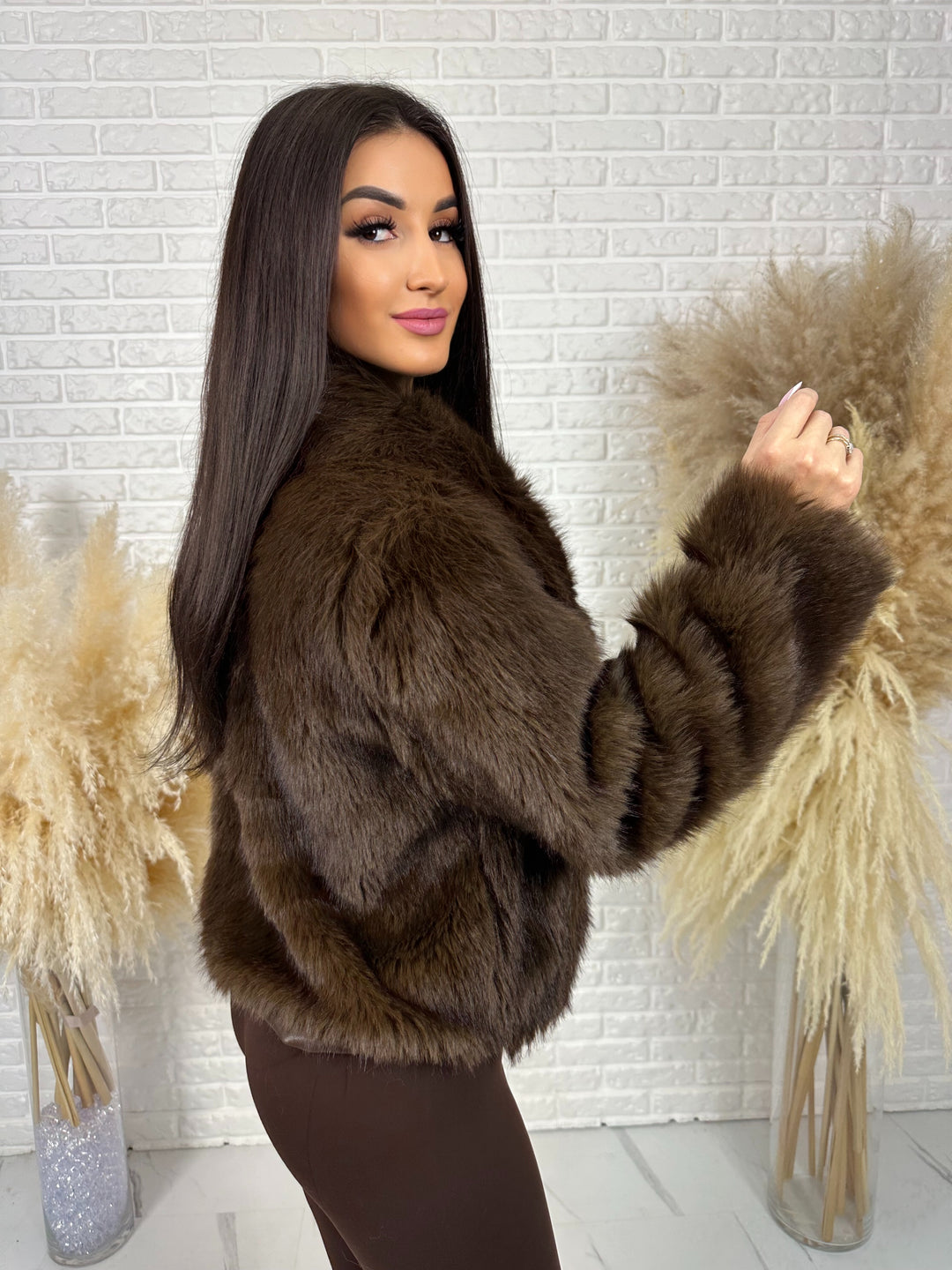 Kurtka MILLA - jesienno-zimowe futerko ekologiczne