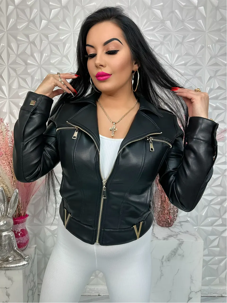 Ramoneska V-Luxe czarna