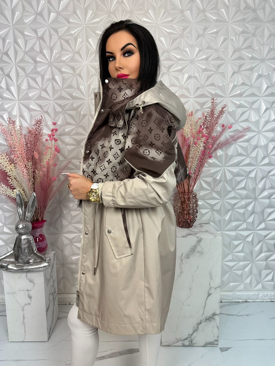 Parka Prestige Icon ciemny beż