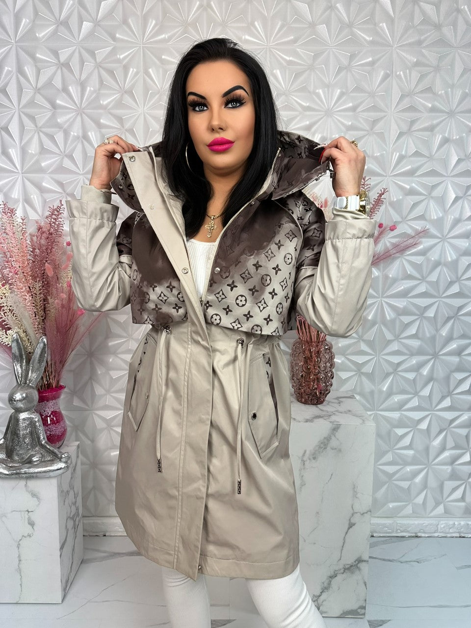 Parka Prestige Icon ciemny beż