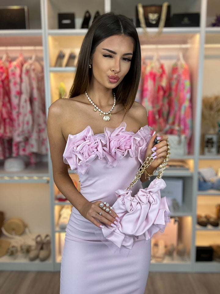 Zestaw sukienka ROSE MAXI + torebka