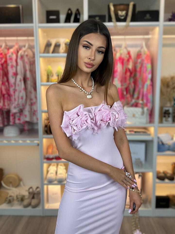 Zestaw sukienka ROSE MAXI + torebka