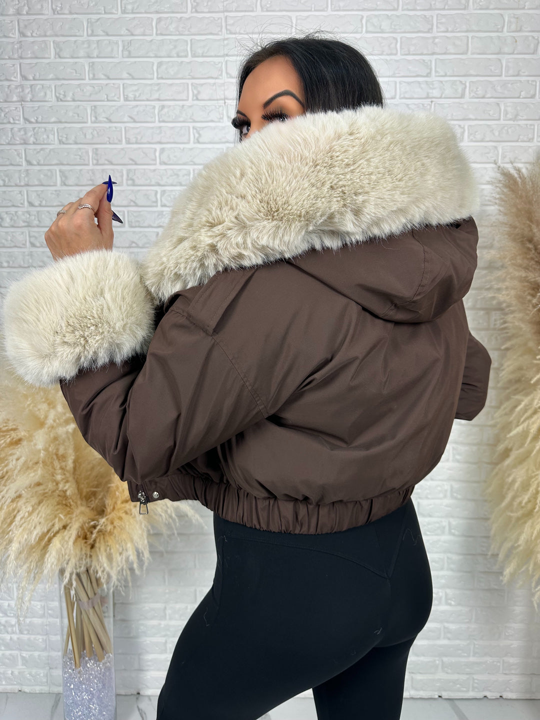 Kurtka CITY QUEEN - zimowa bomberka z odpinany futerkiem