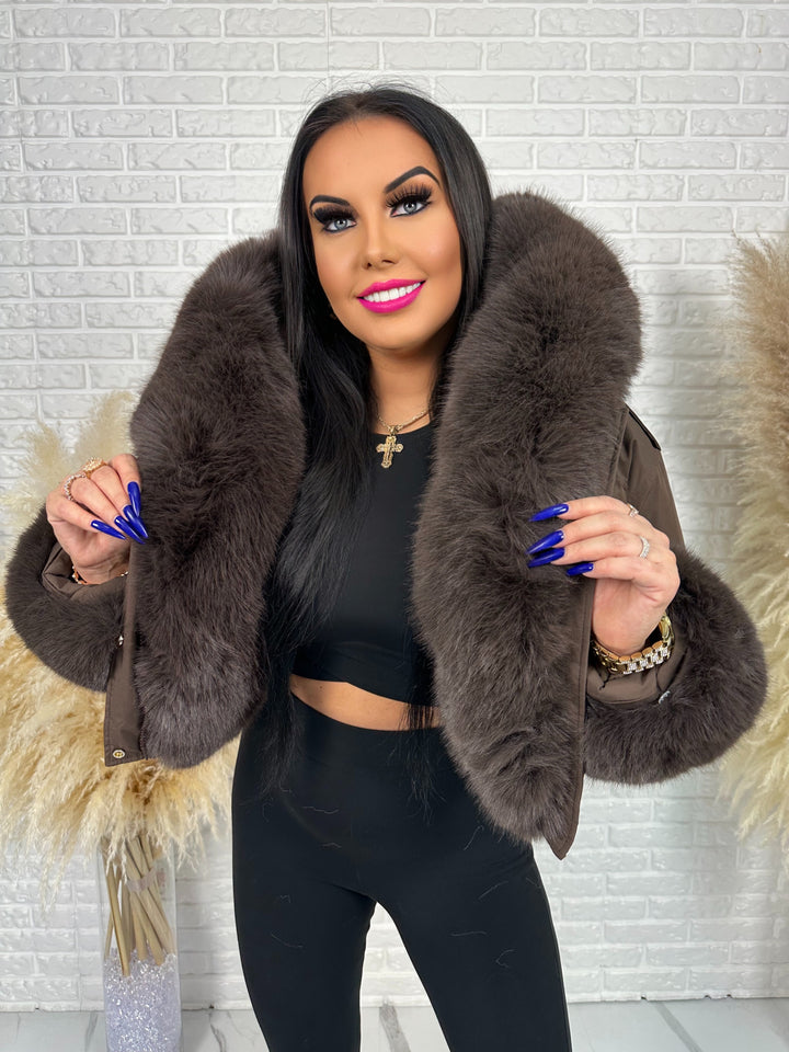 Kurtka CITY QUEEN - zimowa bomberka z odpinany futerkiem