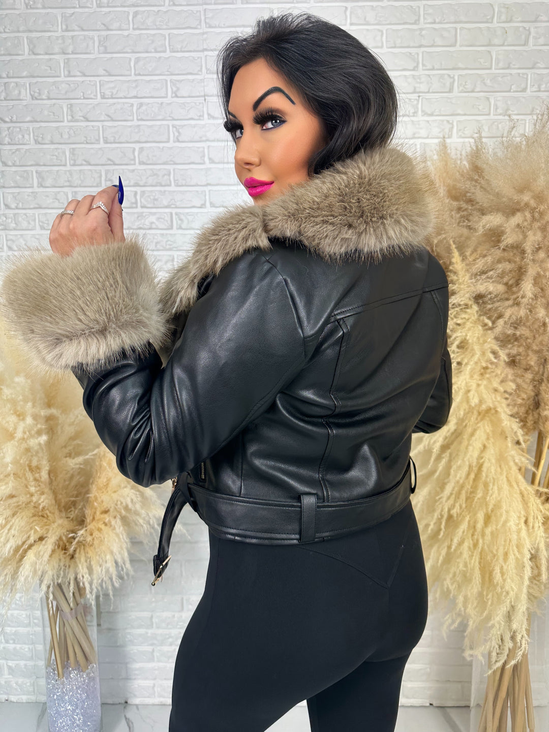 Kurtka PAMELA - jesieno/zimowa ocielpnana kożuszkiem, futerko odpinane