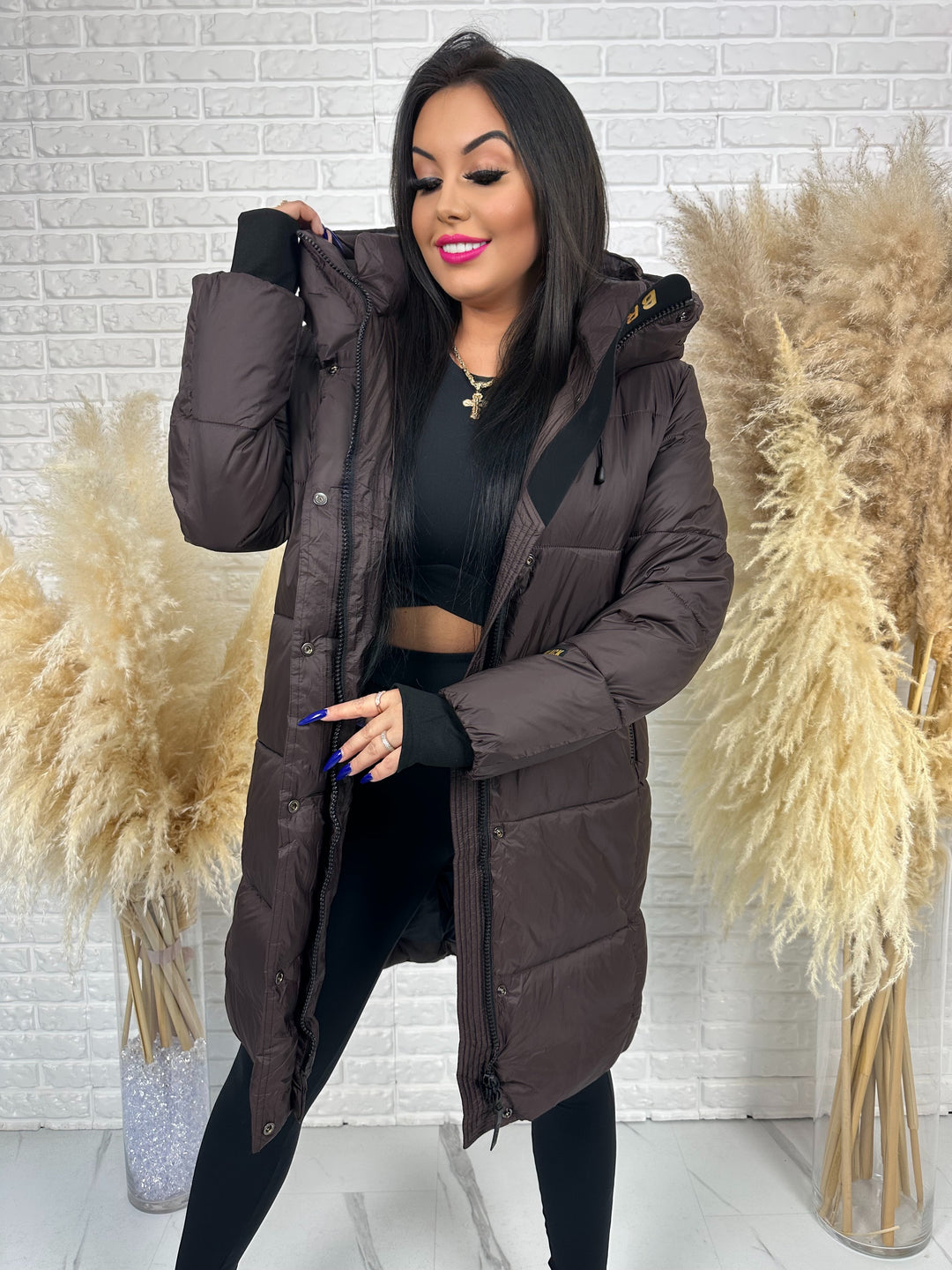 Kurtka MANTIA GOLD - długa, bardzo ciepła, zimowa z szelkami w środku