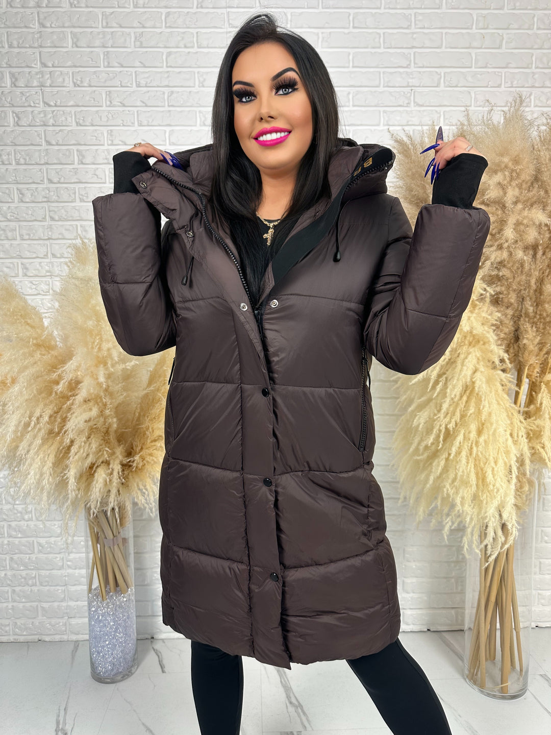 Kurtka MANTIA GOLD - długa, bardzo ciepła, zimowa z szelkami w środku