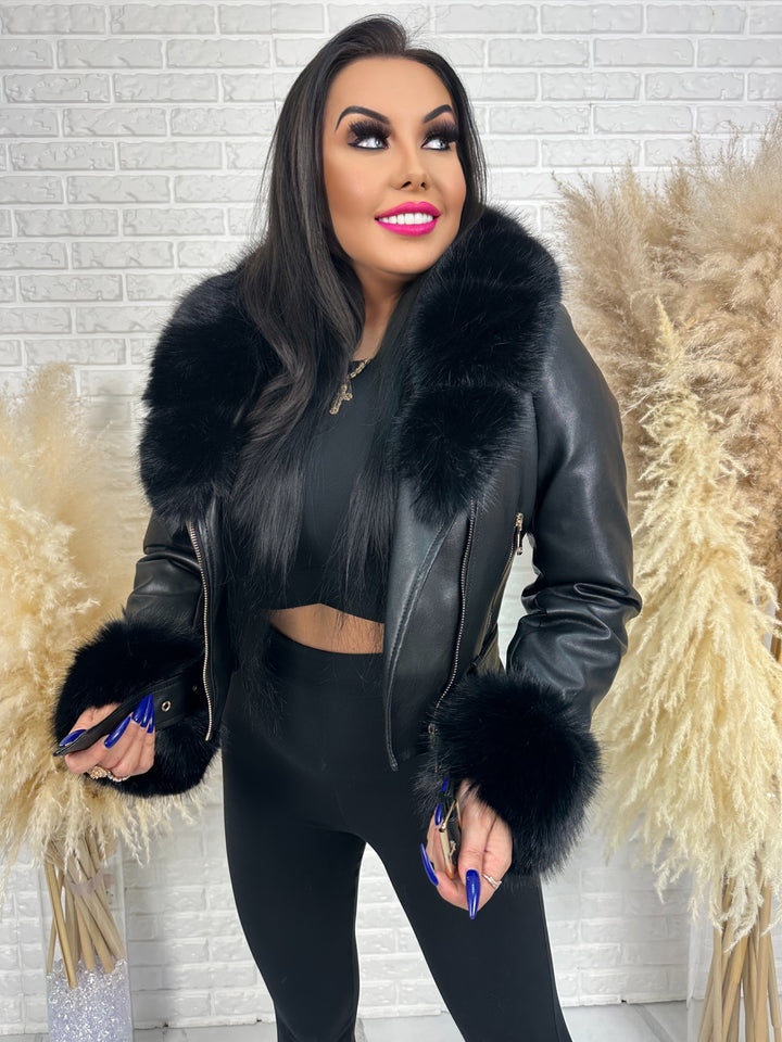 Kurtka PAMELA - jesieno/zimowa ocielpnana kożuszkiem, futerko odpinane