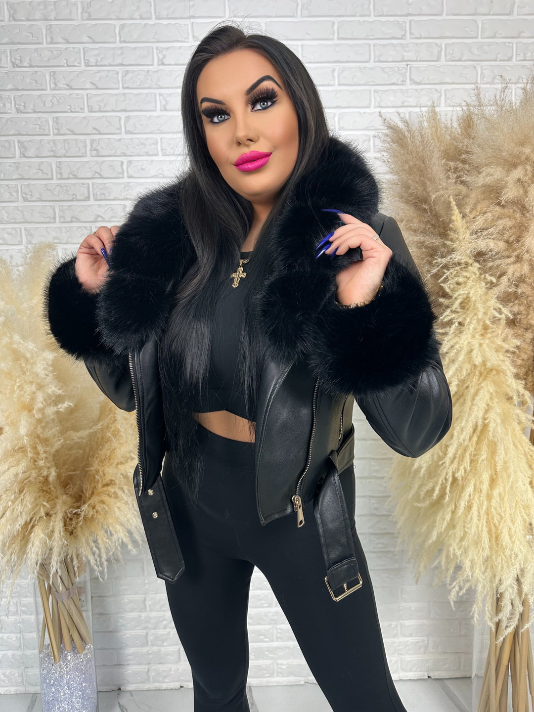 Kurtka PAMELA - jesieno/zimowa ocielpnana kożuszkiem, futerko odpinane