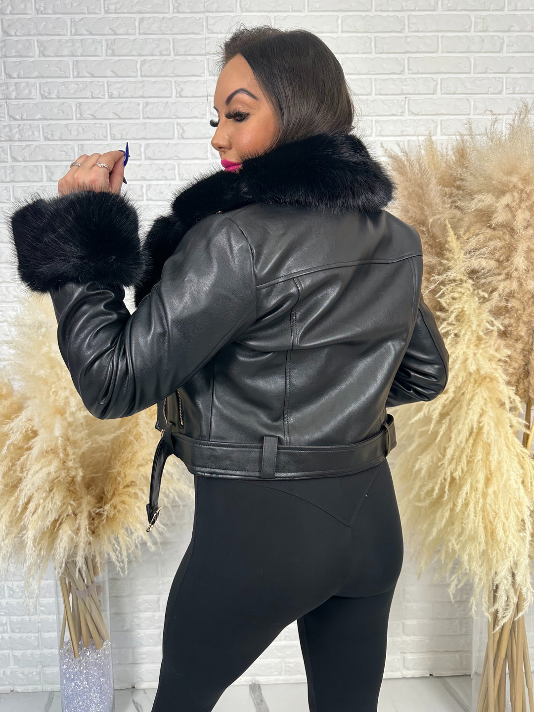 Kurtka PAMELA - jesieno/zimowa ocielpnana kożuszkiem, futerko odpinane