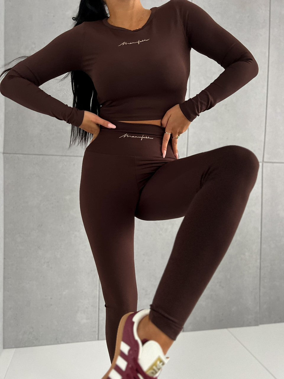 Komplet Malvinia brązowy