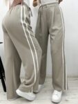 Spodnie z szerokimi nogawkami DOMINICA beżowe